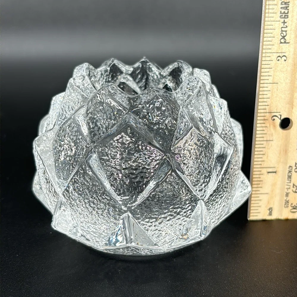 Orrefors Sweden Crystal Artichoke Votive Candle Holder